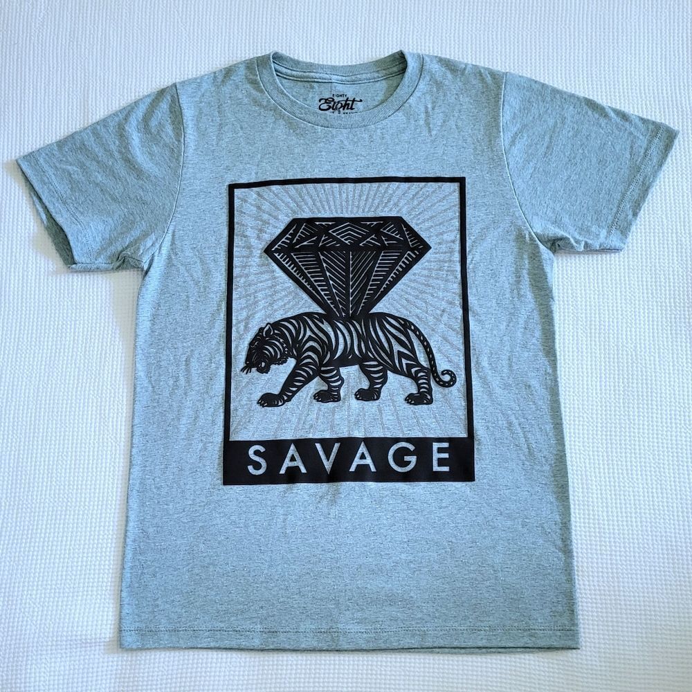 Eighty Eight Brand "Savage" Textured Graphic Tee👕 - NWOT